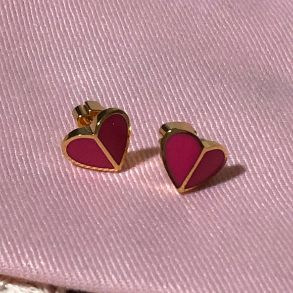 Kate Spade heritage spade small heart studs - Picture 14 of 16